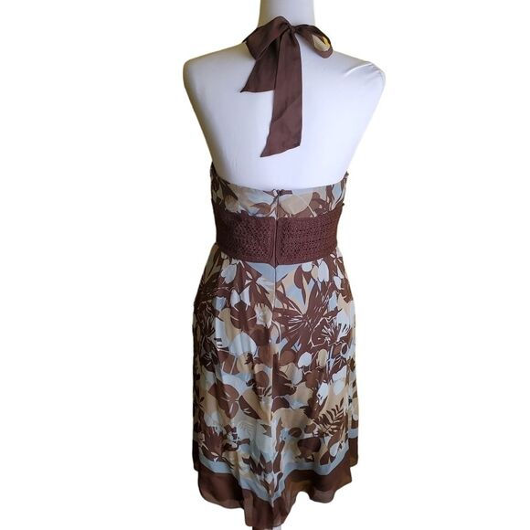 BCBGMaxazria Y2K Silk Mini Halter Dress Size 4 - Picture 2 of 10